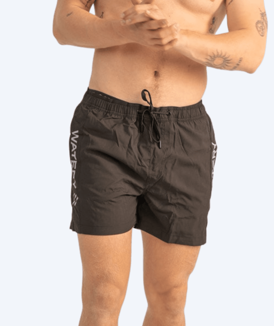Watery swim shorts for men Signature Eco Black
