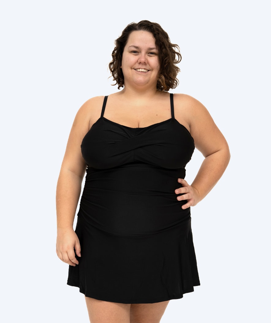 Watery skirted swimsuit for women - Lana - Black