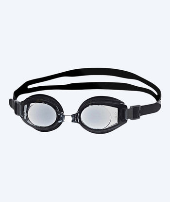 Primotec farsighted prescription swim goggles for adults - (-1.0) to (+8.0) - Black (Smoke lens)