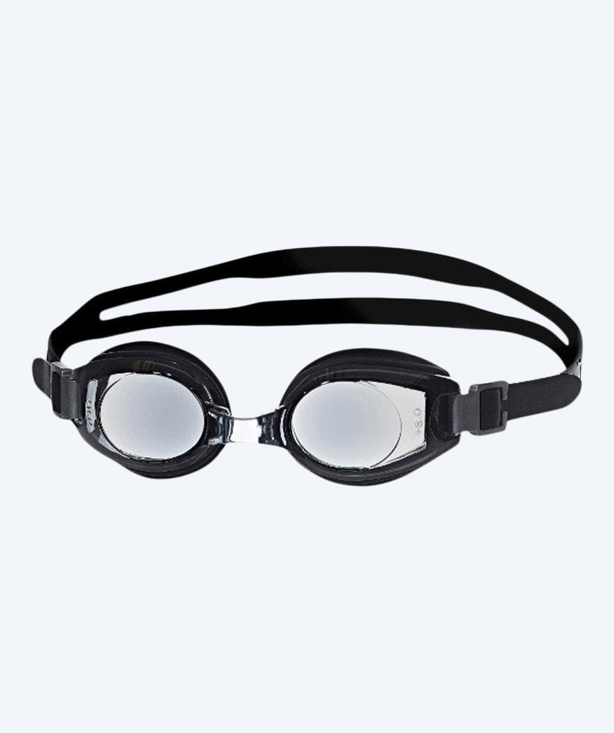 Primotec farsighted swimming goggles with prescription for kids (3-12) - (+1.0) – (+8.0) - Black (Smoke lens)