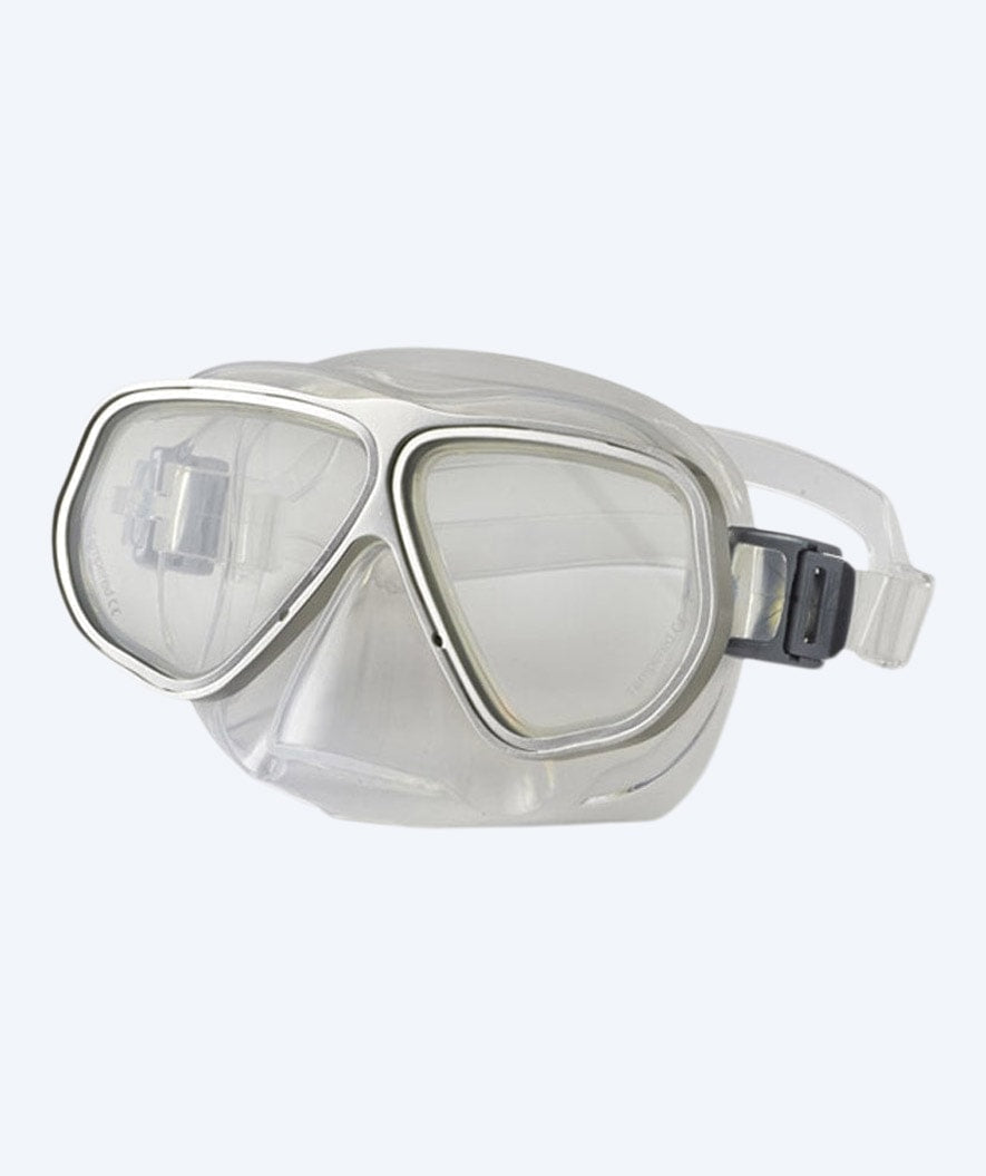 Primotec diving mask with optical correction - M100 Vista (+1.0 to +4.0) - Silver