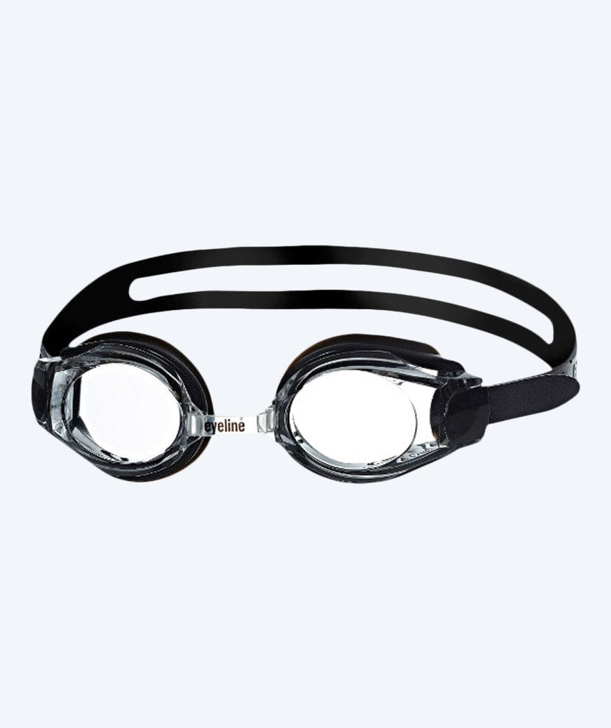Eyeline nearsighted swim goggles with prescription - (-1.5) to (-10.0) - Black