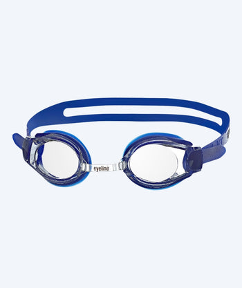 Eyeline nearsighted swimming goggles with prescription for adults - (-1.5) – (-10.0) - Dark blue