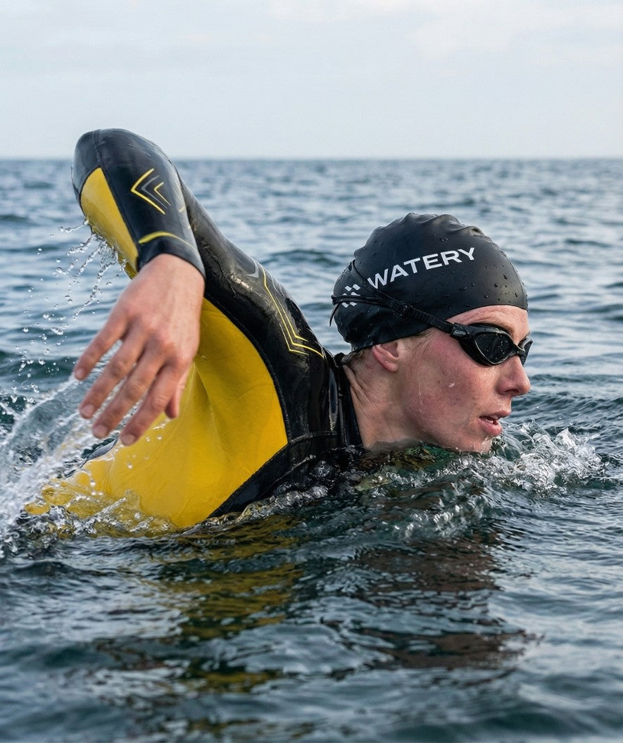 Watery wetsuit for women - Reptile Breast - Yellow