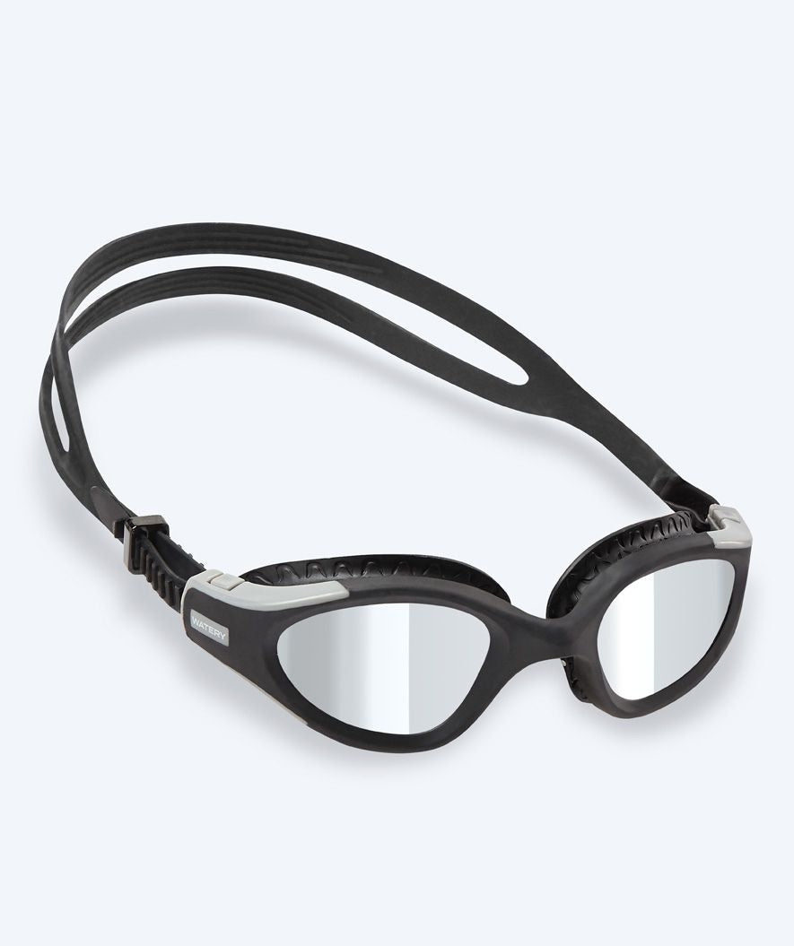 Watery training diving goggles - Kelvin Mirror - Black/silver
