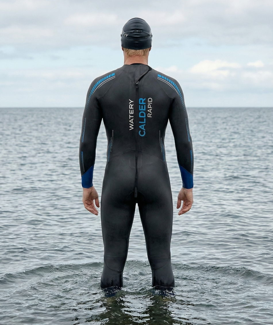 Watery wetsuit for men - Calder Rapid - Black/Blue