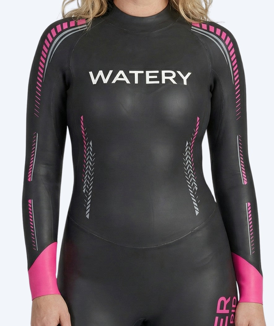 Watery wetsuit for women - Calder Rapid - Black/pink