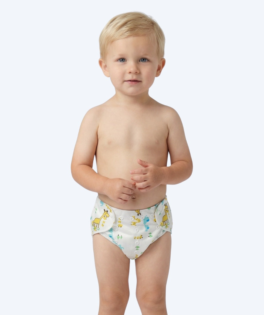 Watery swim nappy - Ondine - White with print