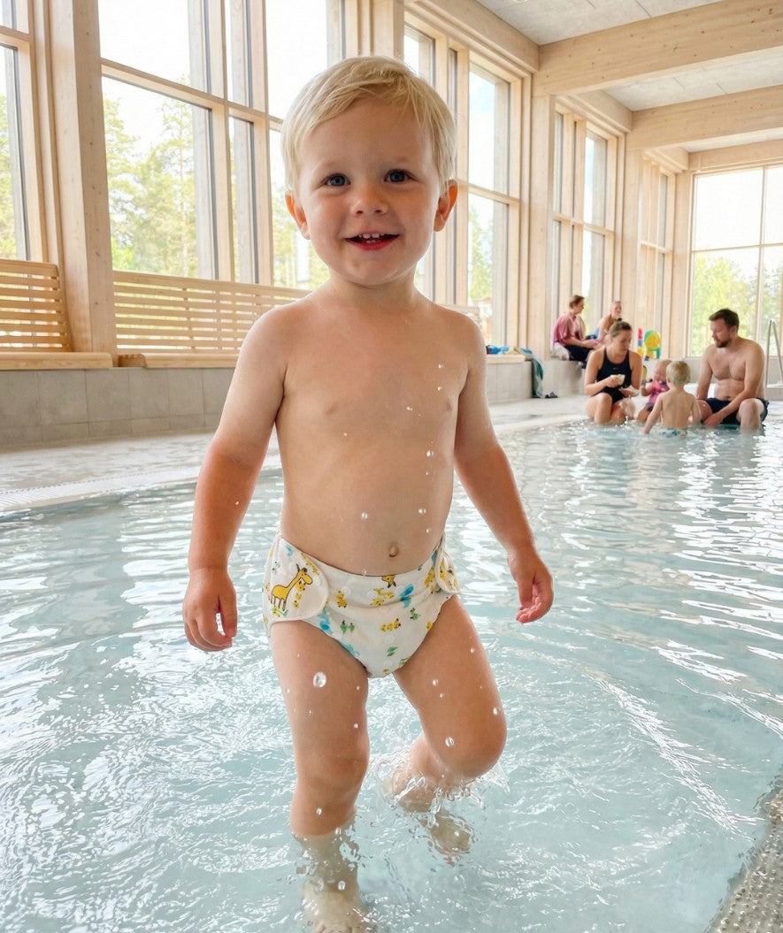 Watery swim diaper - Ondine - White