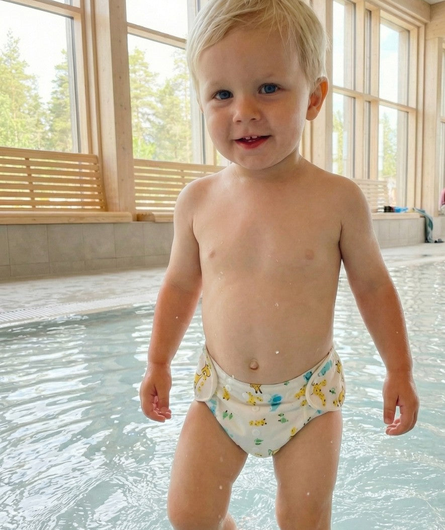 Watery swim diaper - Ondine - White