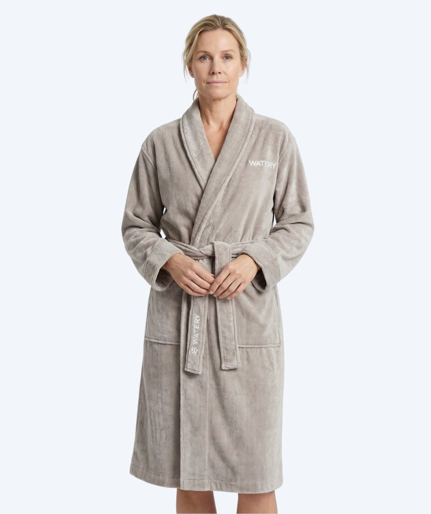 Watery bathrobe for women - Mariana - Grey