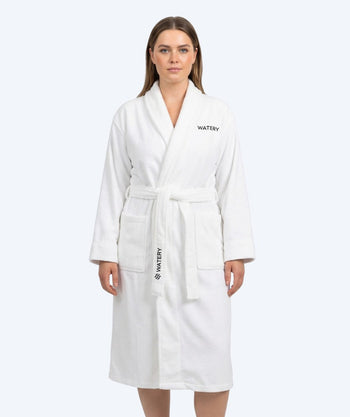 Watery bathrobe for women - Mariana - White