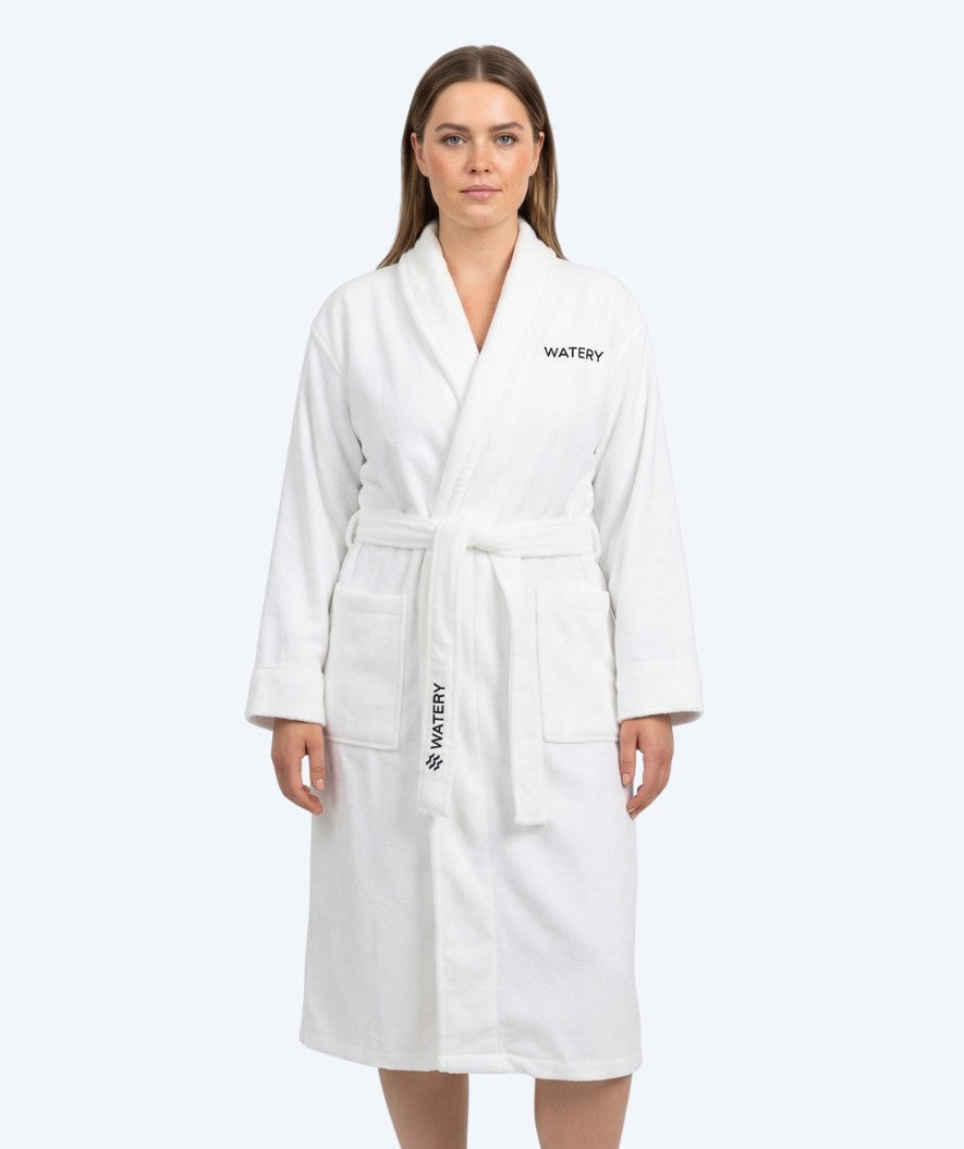 Watery bathrobe for women - Mariana - White