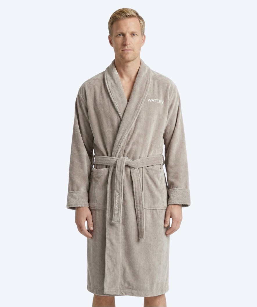Watery bathrobe for men - Mariana - Gray