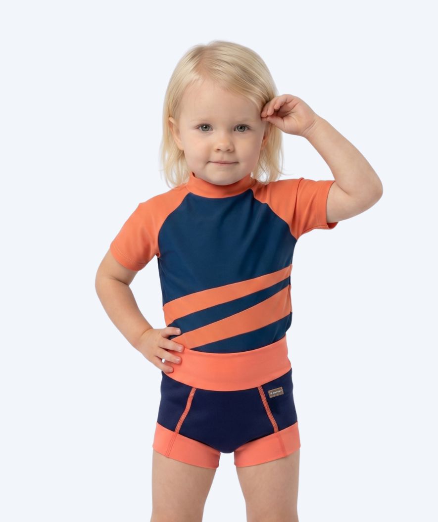 Watery swim nappies for kids - Neoprene Swim Nappy - Atlantic Orange