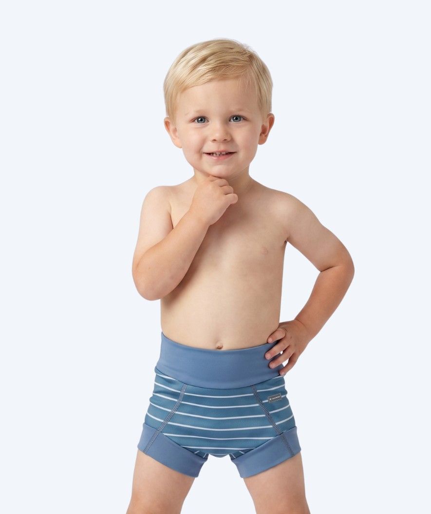 Watery swim nappies for kids - Neoprene Swim Nappy - Nordic Blue Stripes