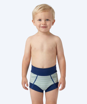 Watery swim nappies for kids - Neoprene Swim Nappy - Nordic Green Stripes