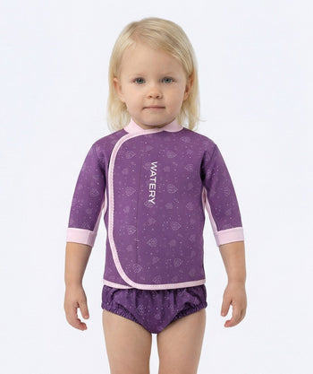 Watery neoprene shirt - Baia Top - Atlantic Purple
