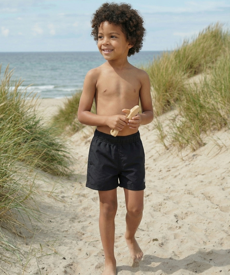 Watery swim shorts for boys - Waverly - Black