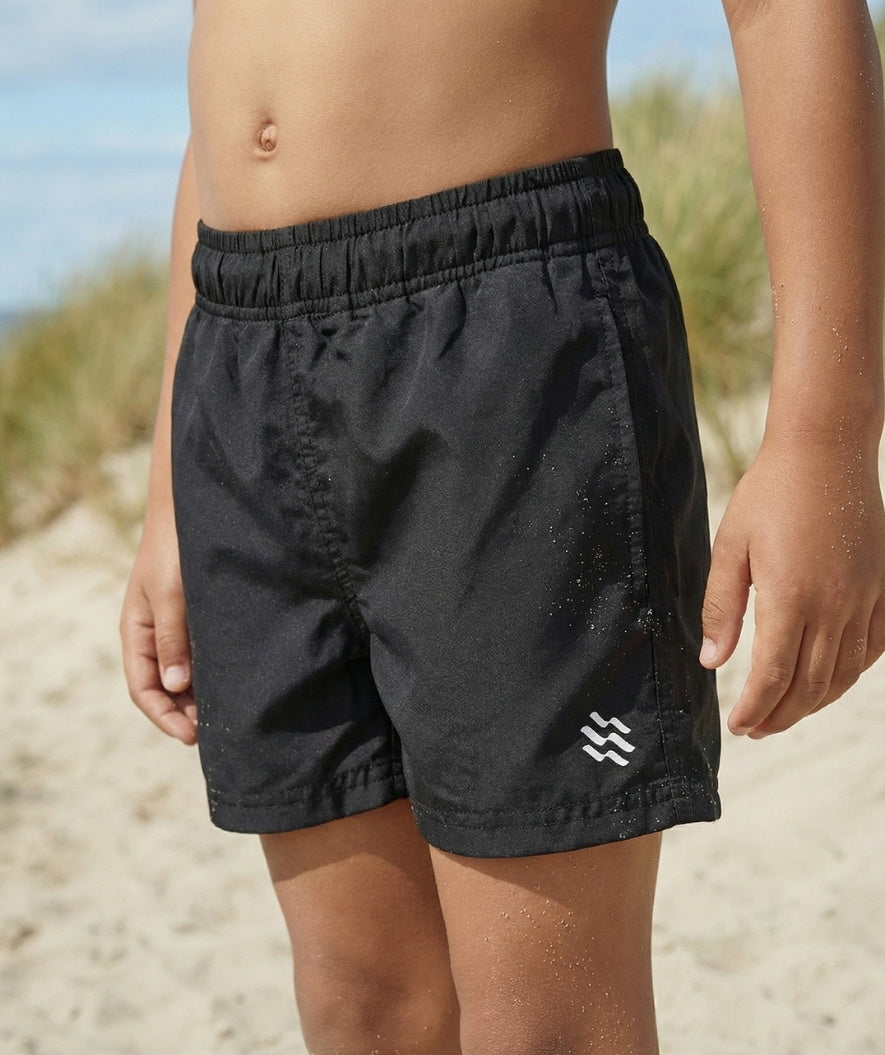 Watery swim shorts for boys - Waverly - Black