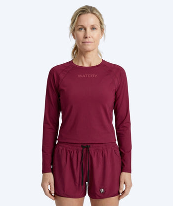 Watery swim shorts for women - Remington - Dark red