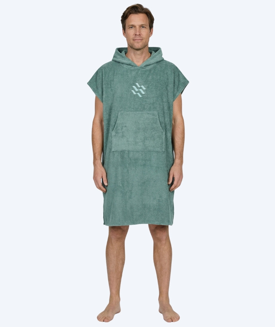 Watery bathing poncho for adults - Cotton - Forrest Green