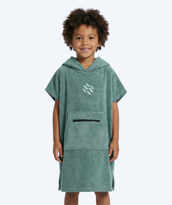 Watery bathing poncho for kids (1-6) - Cotton - Forrest Green