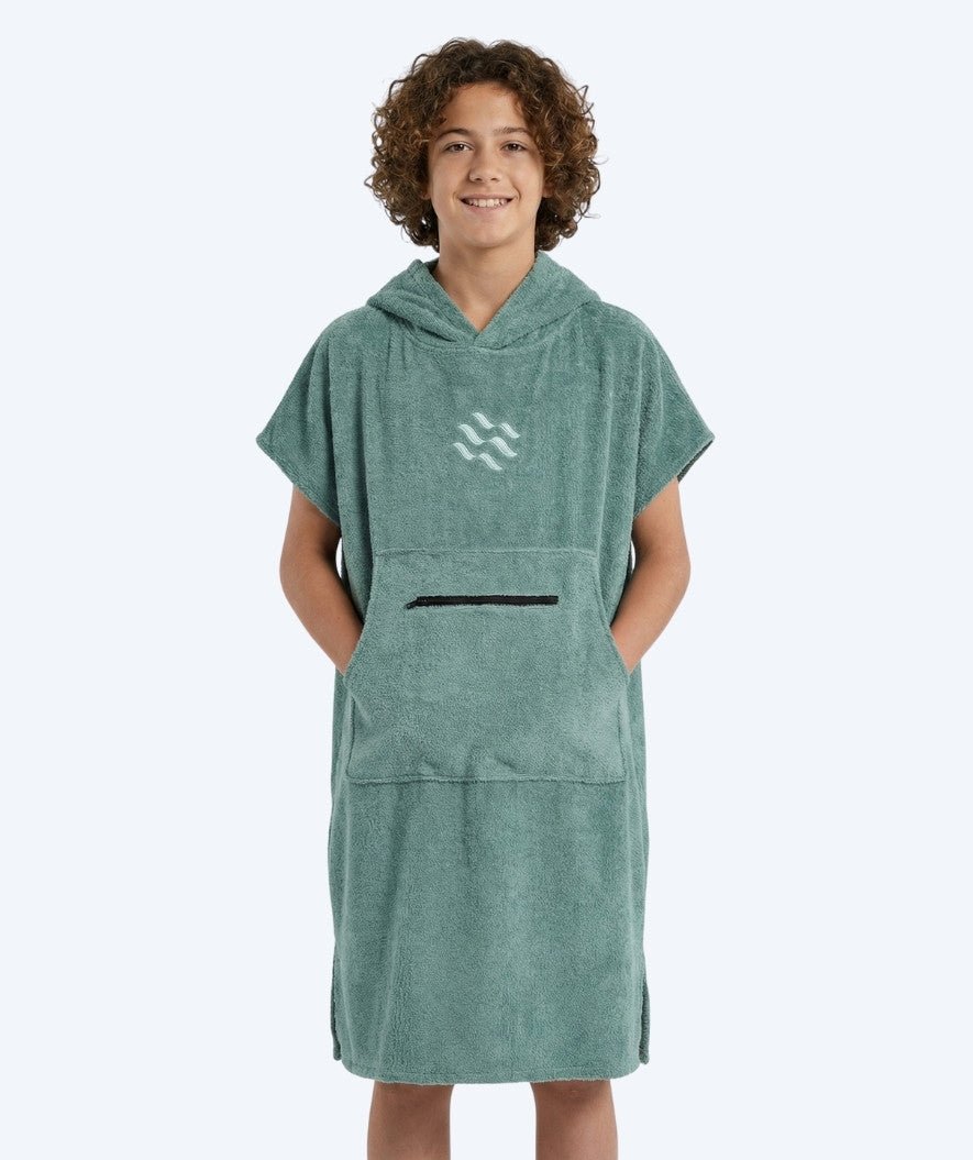 Watery bathing poncho for junior (6-15) - Cotton - Forrest Green