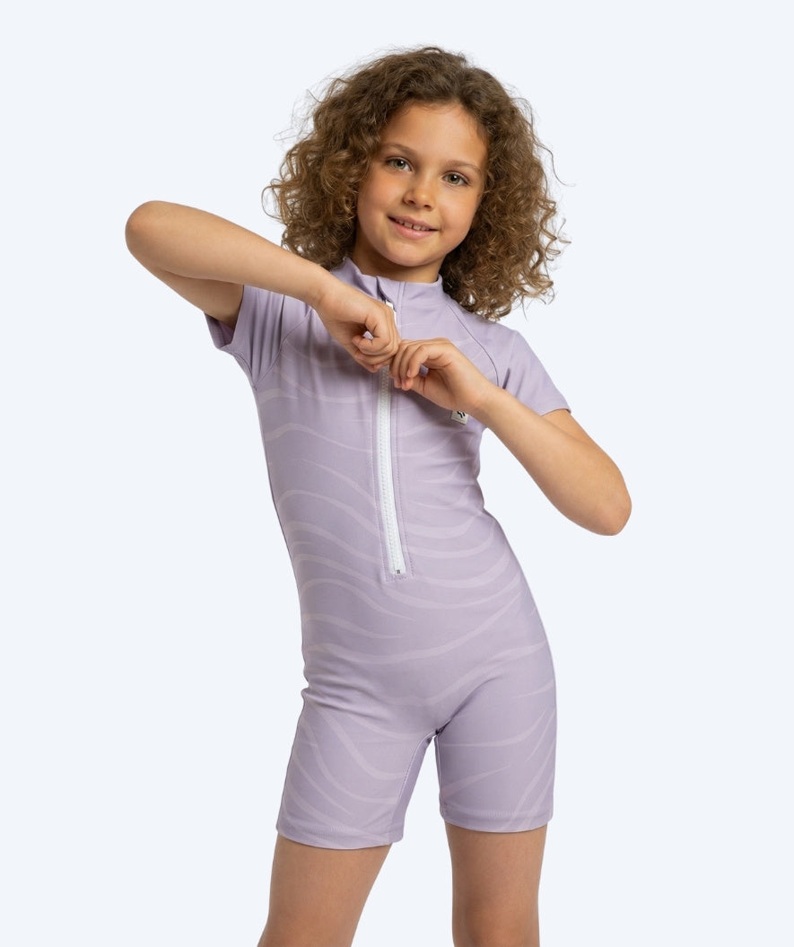 Watery UV-suit for children - Fjord Short Sleeve Rashguard - Purple
