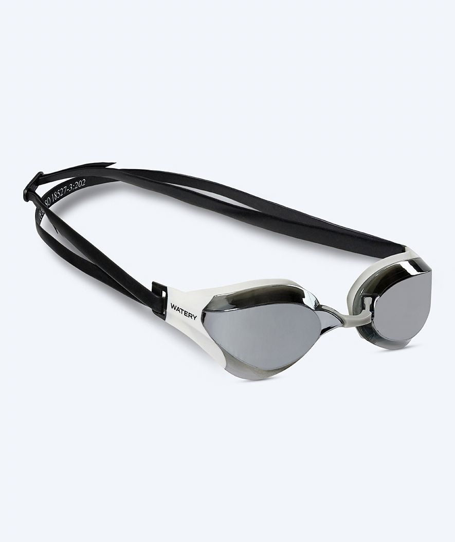 Watery Elite swimming goggles - Rattle Pro Mirror - White/grey