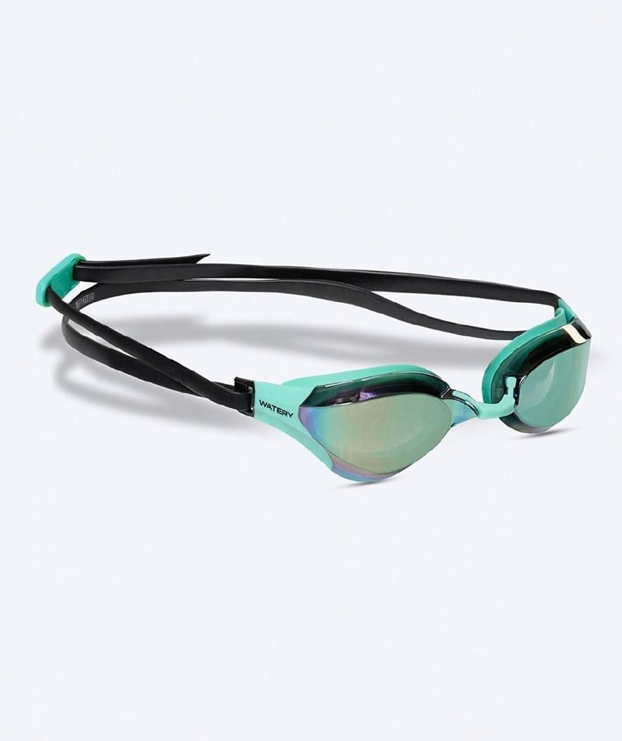 Watery Elite swimming goggles - Rattle Pro Mirror - Green/green