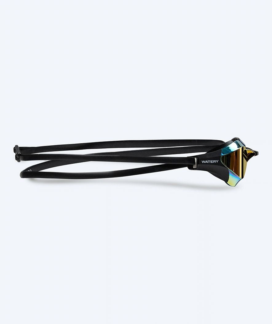 Watery Elite swimming goggles - Rattle Pro Mirror - Black/gold