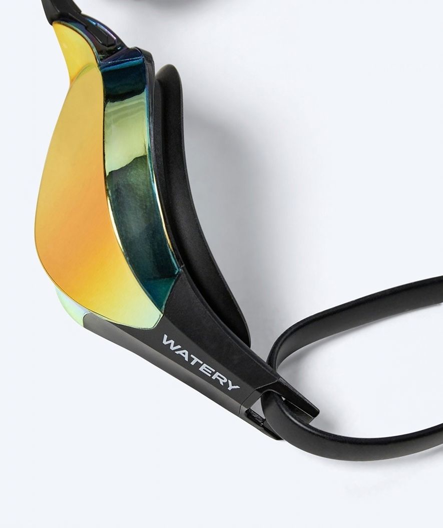 Watery Elite swimming goggles - Rattle Pro Mirror - Black/gold