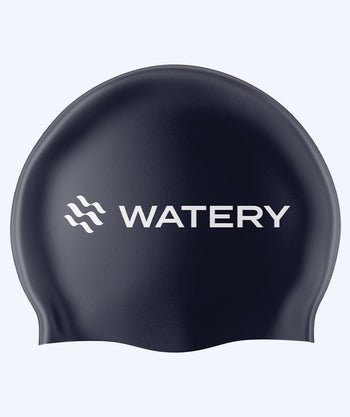 Watery swimming cap (from 10 years) - Signature Latex - Dark blue