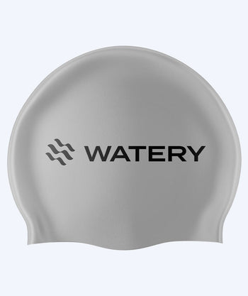 Watery swimming cap (from 10 years) - Signature Latex - Silver