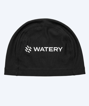 Watery swimming cap (from 10 years) - Signature Elastane - Black