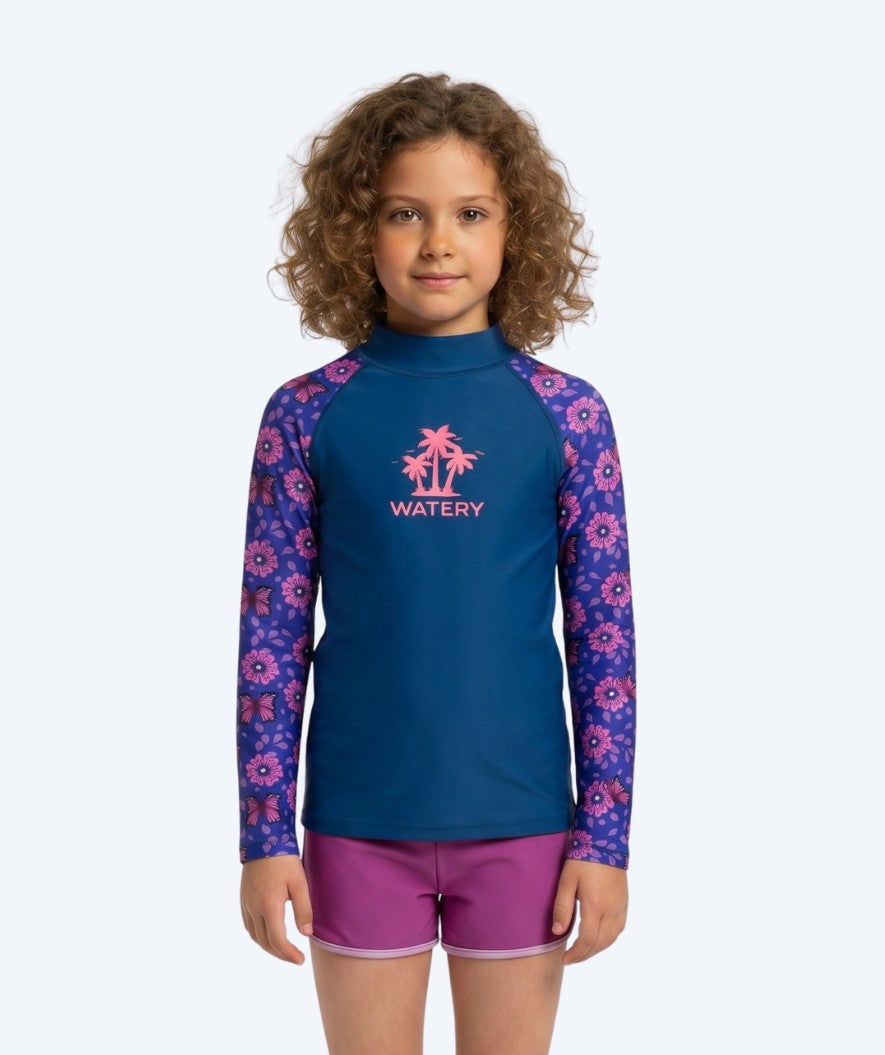Watery UV-shirt for kids - Osiris Long Sleeve Rashguard - Purple/dark blue