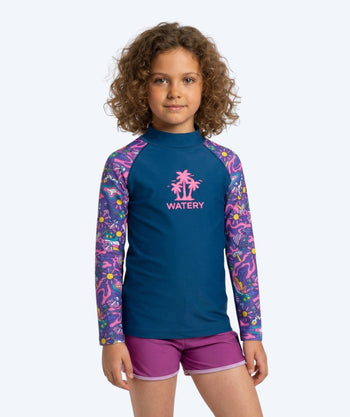 Watery UV-shirt for kids - Osiris Long Sleeve Rashguard - Multi/dark blue