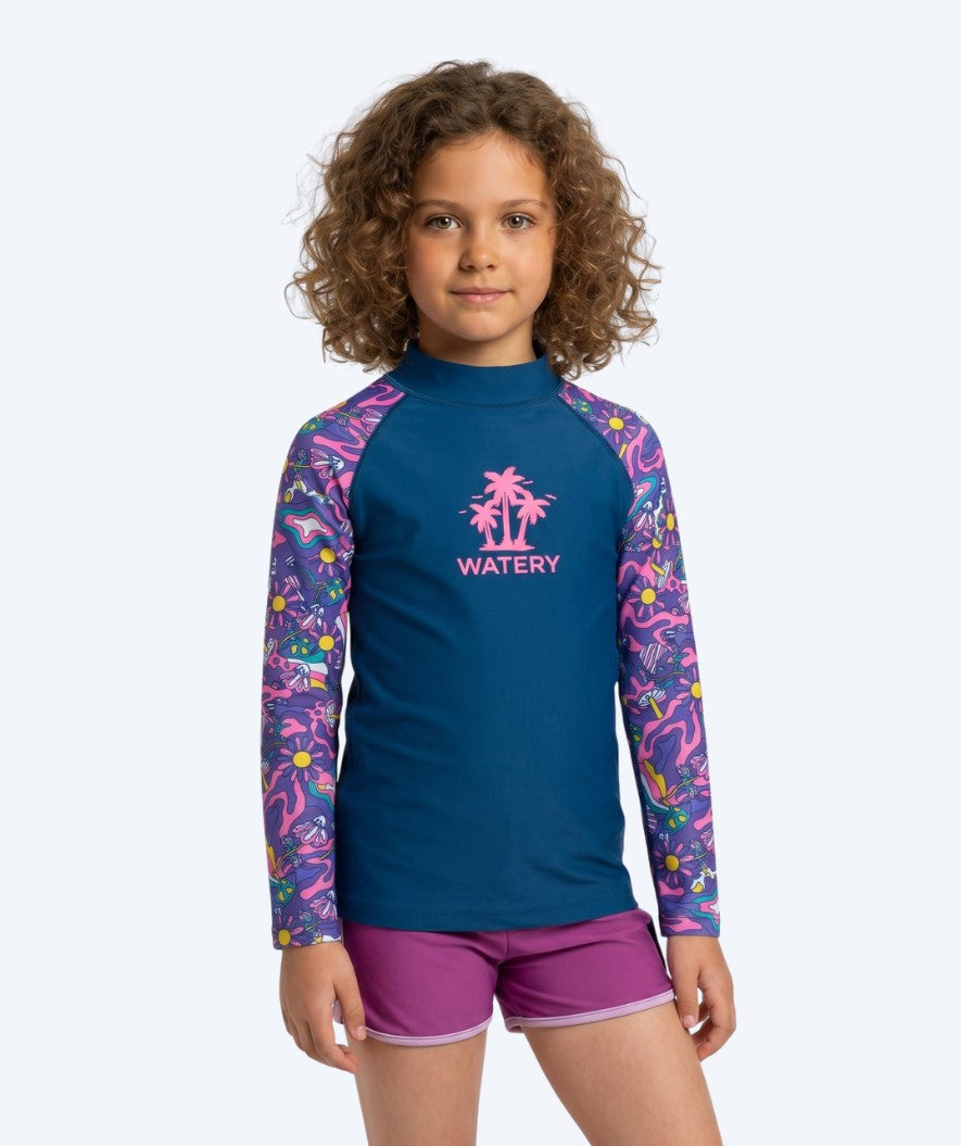 Watery UV-shirt for kids - Osiris Long Sleeve Rashguard - Multi/dark blue