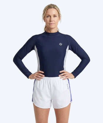 Watery swim shorts for women - Aiko - White
