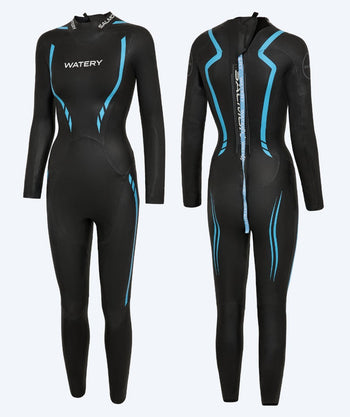 Watery wetsuit for women - Salmon Glide - Black/blue