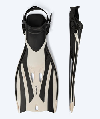 Watery diving fins for adults - Shack - Black/white