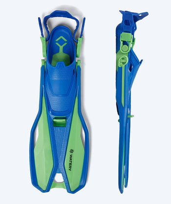 Watery diving fins for kids - Sunset - Light blue/green