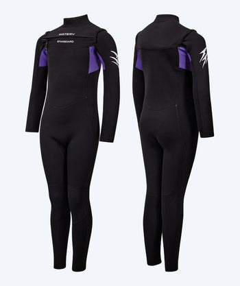 Watery wetsuit for kids - Starboard (3-2mm) - Black/Purple