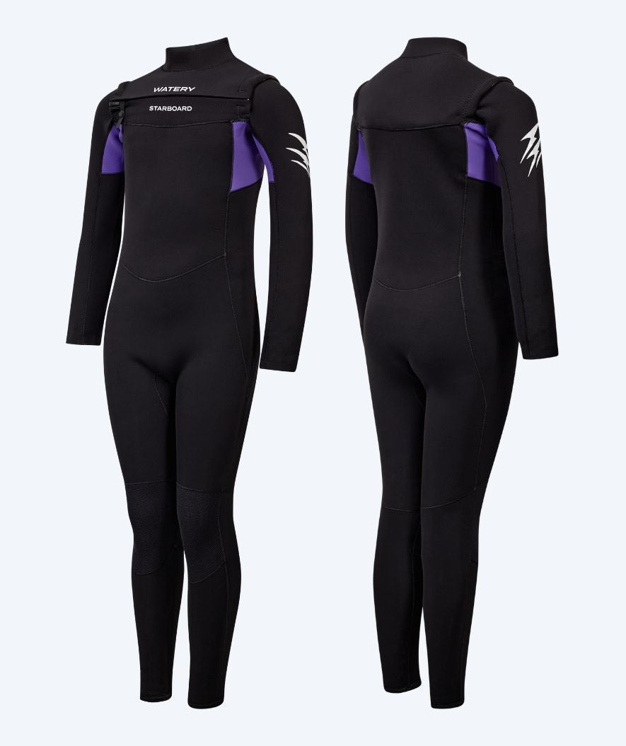 Watery wetsuit for kids - Starboard (3-2mm) - Black/Purple