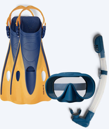 Watery snorkel set for adults (from 15 years) - Launch/Alton - Dark blue/Orange