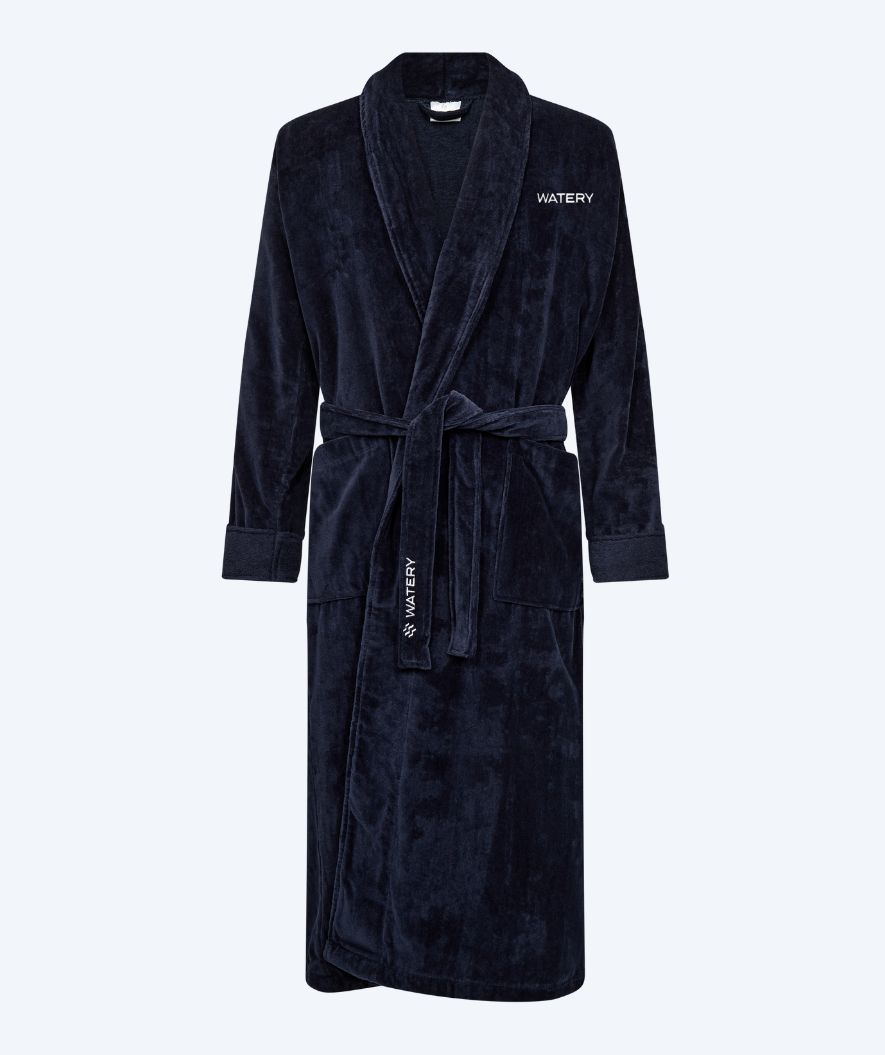 Watery bathrobe for men - Mariana - Navy blue