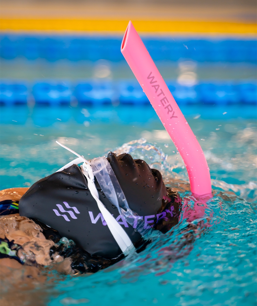 Watery center snorkel for junior (10-16) - Hydrolite - Black