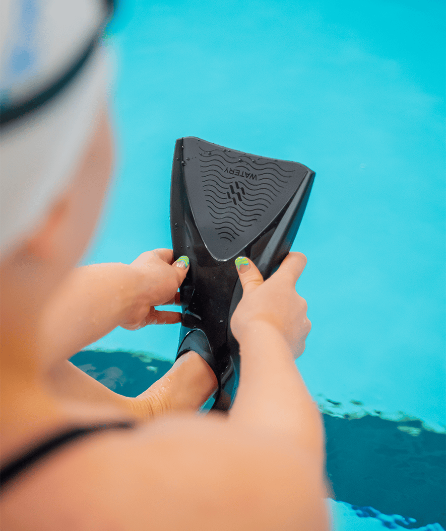 Watery swim fins - Cardinal Powerfin Pro - Black