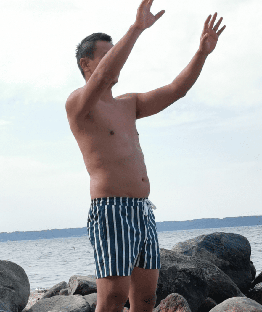 Watery swim shorts for men - Signature Eco - Black